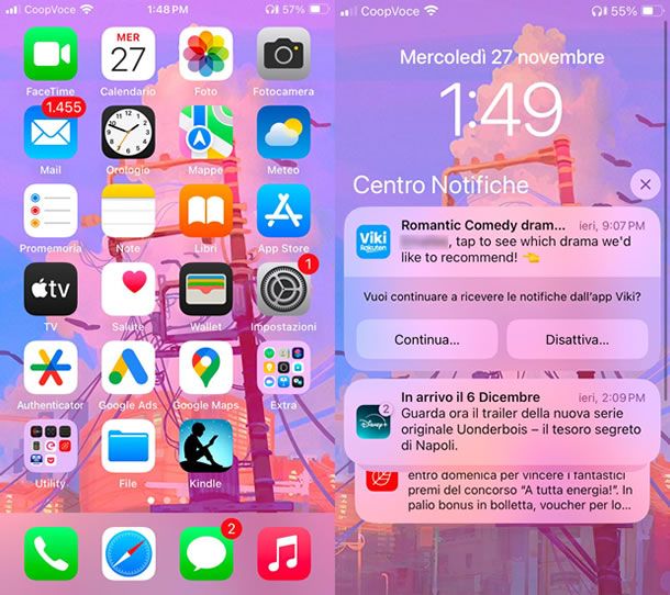 come vedere la cronologia delle notifiche iPhone