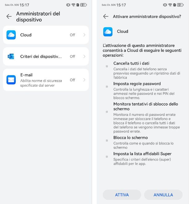 Controllare le app con permessi avanzati