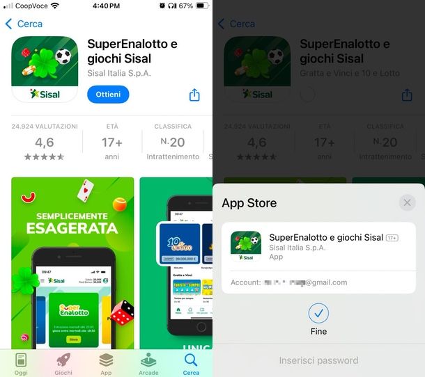 app per giocare SuperEnalotto iOS