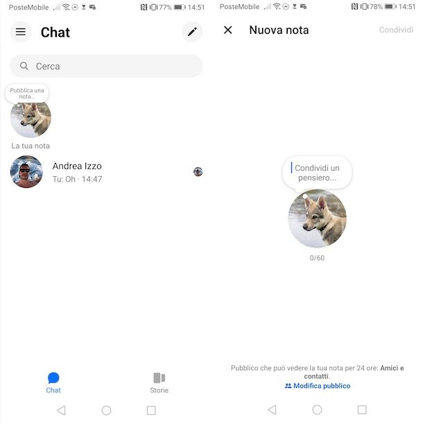 Note su Messenger