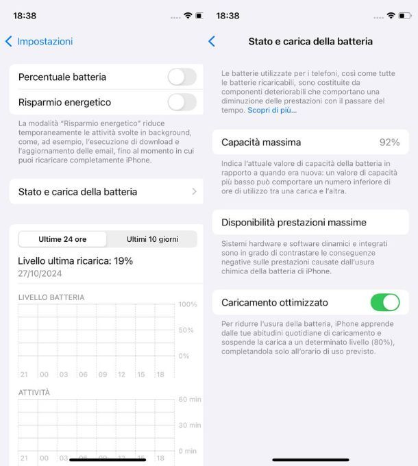 iphone batteria