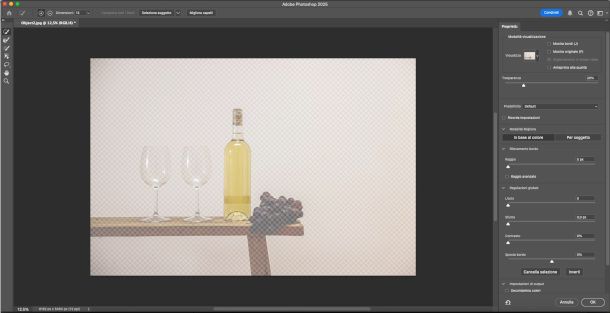 funzione Seleziona e maschera su Photoshop