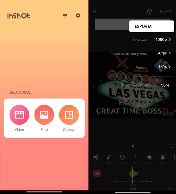 App per aumentare la risoluzione di un video InShot