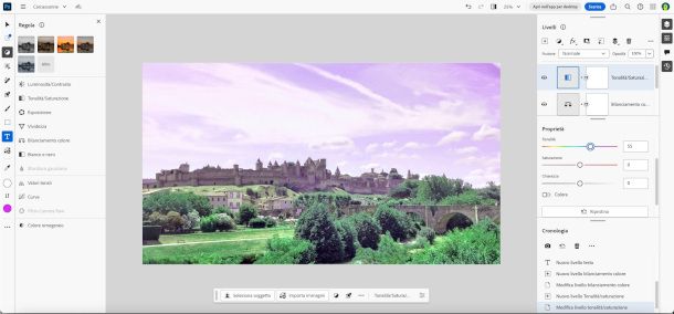 modifica colori Photoshop online