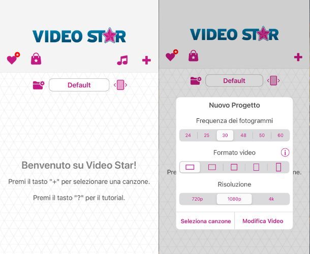 come fare video su VideoStar