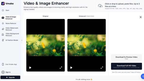 AI Video Enhancer Online video