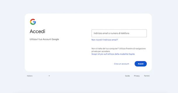 Come creare un nuovo account Google