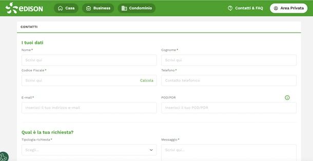 come contattare Edison Energia sito
