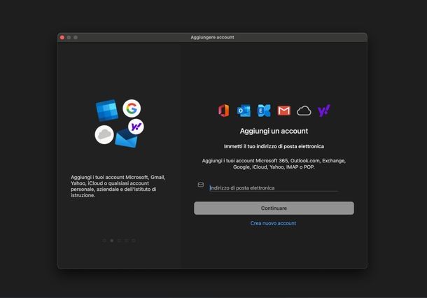 Accedere Hotmail Outlook Mac