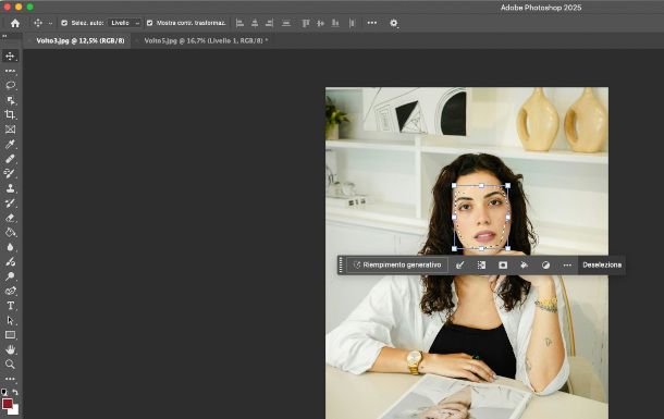 selezione volto su Photoshop