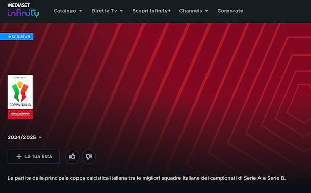 Coppa Italia su Mediaset