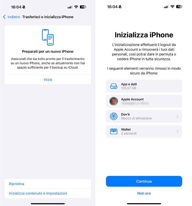 Come azzerare iPhone da iOS