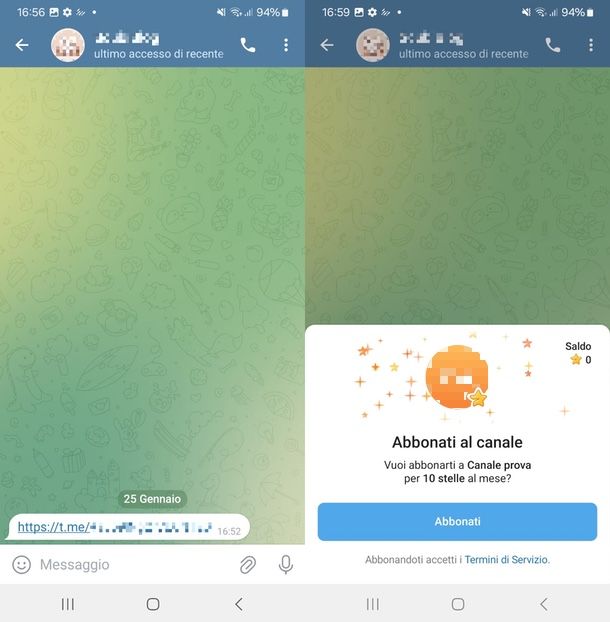 come unirsi a un canale Telegram a pagamento