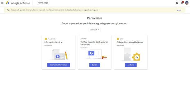 Inizia con Google AdSense