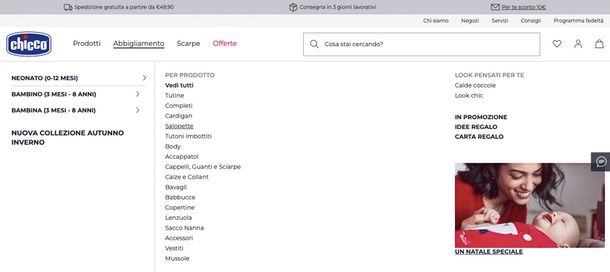 Chicco sito abbigliamento neonati
