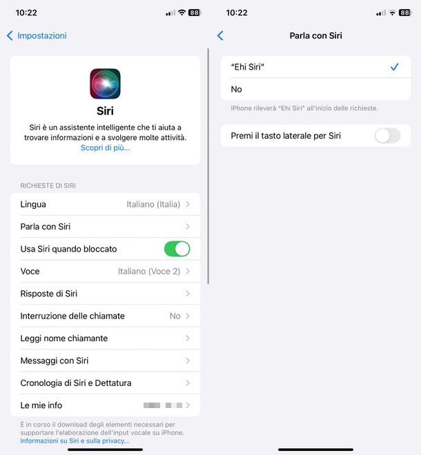 come disattivare microfono Siri su iPhone