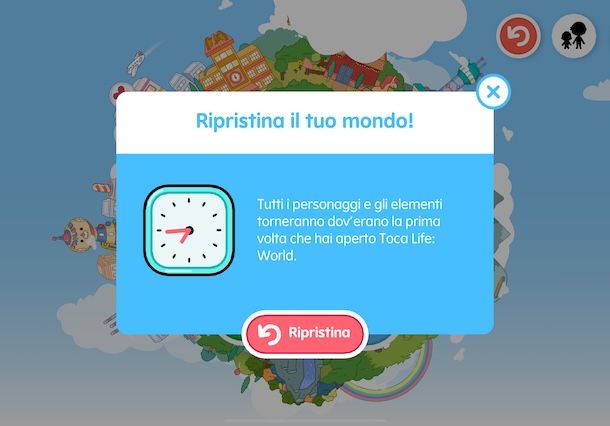 Ripristinare Toca Life World