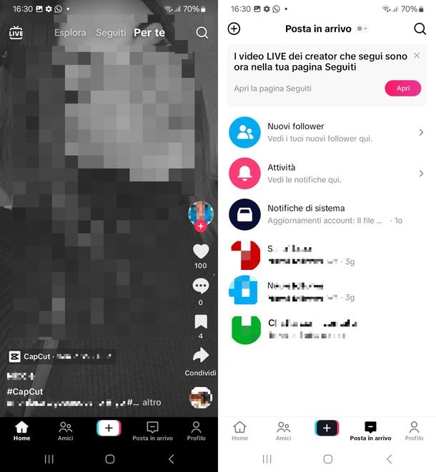 come vedere i messaggi su TikTok