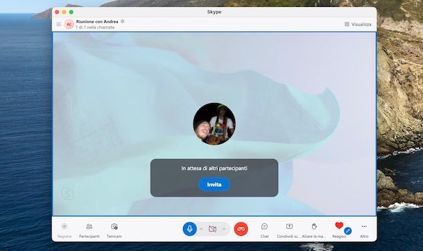 Riunione Skype da Mac