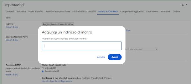 Come inoltrare mail Gmail in automatico