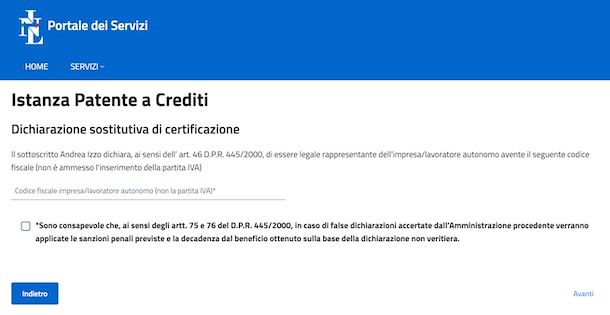 Scaricare patente a crediti digitale