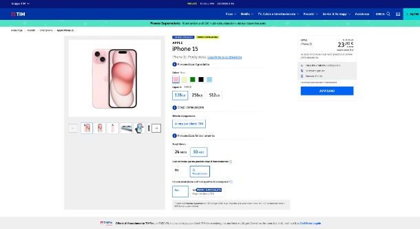 Migliori offerte iPhone 15 con operatore