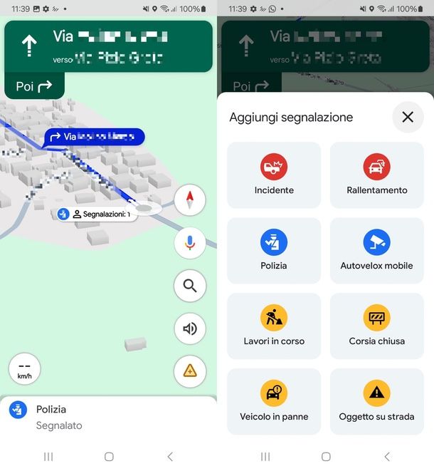 Google Maps posti di blocco