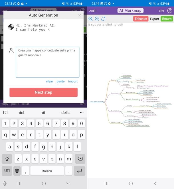 AI MarkApp creare mappe concettuali da testo