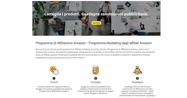 Programma affiliazione Amazon