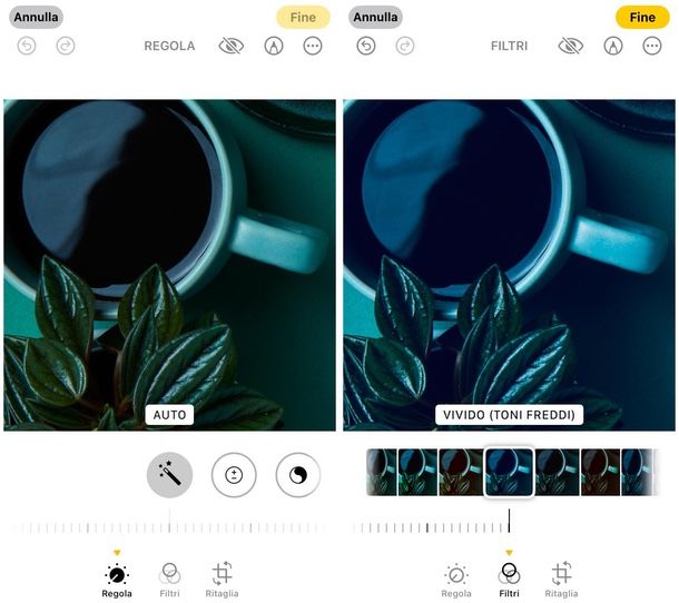 come mettere i filtri alle foto con iPhone