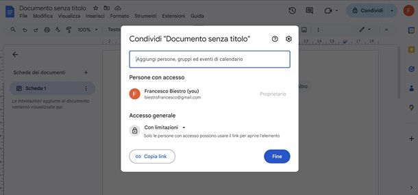 google drive condividi