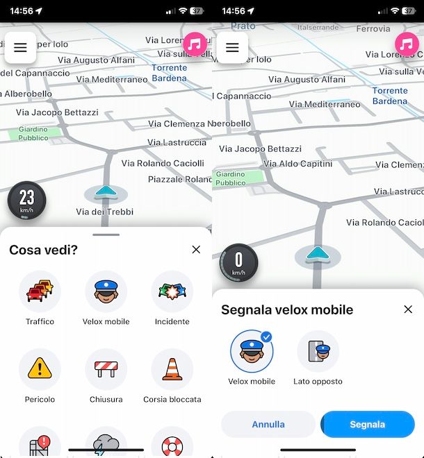 Fare una segnalazione su Waze