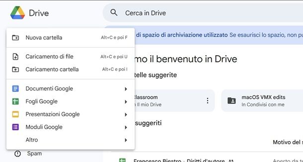 drive caricare