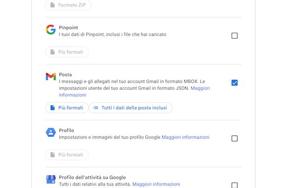 Google Takeout Gmail