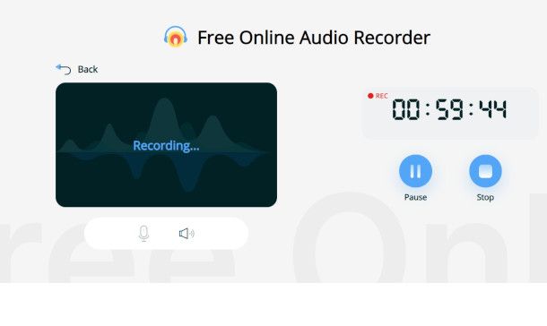 interfaccia online Apowersoft Free online Recorder