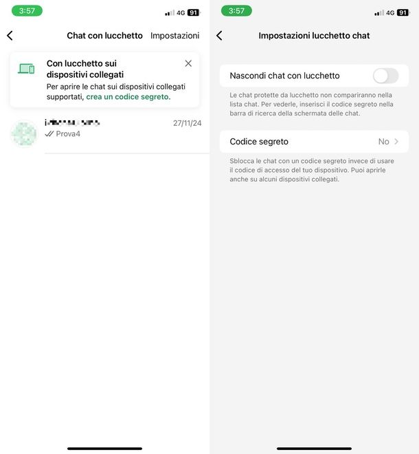 come nascondere le chat con lucchetto su WhatsApp iPhone