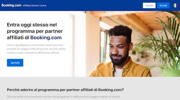 Programma affiliazione Booking