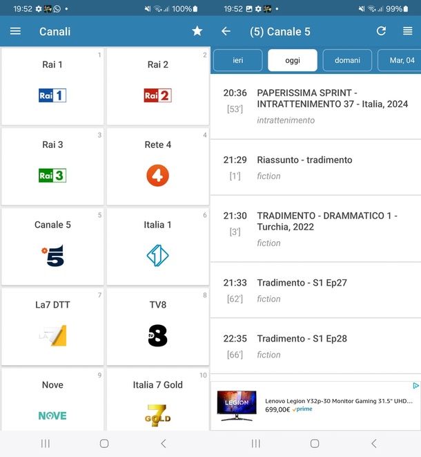 altre soluzioni per vedere i programmi per stasera su Canale 5