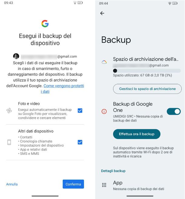 Come eseguire il backup del telefono Android