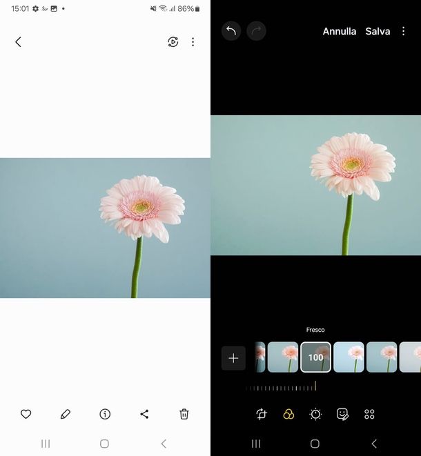 come mettere i filtri alle foto su Android