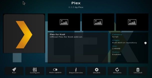 Plex addon Kodi