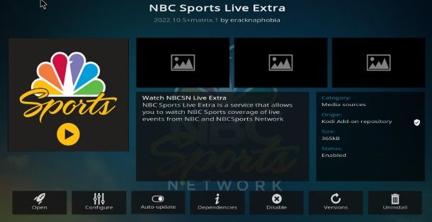 NBC addon Kodi