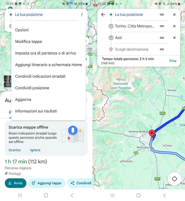 Come aggiungere tappe Google Maps Android