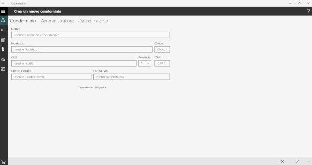 creazione condominio su FGE Millesimi