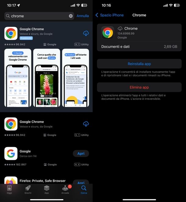 Installare Google Chrome iPhone