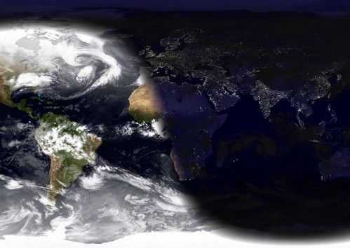 La Terra Vista Dal Satellite In Tempo Reale
